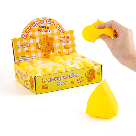 Cheese Squishy toy in a display box